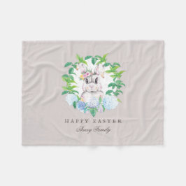 Schönes Bunny Wreath Ostern Personalisiert Fleecedecke