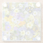 Schönes buntes Bett von Blume Glasuntersetzer (Rückseite)