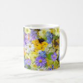 Schönes buntes Bett von Blume Kaffeetasse (VorderseiteRechts)