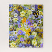 Schönes buntes Bett von Blume Puzzle (Vertikal)