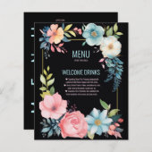 Schönes buntes Blumenmenü (Vorne/Hinten)