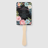 Schönes buntes Hochzeitsprogramm für Wasserfarben Fächer (Vorderseite)