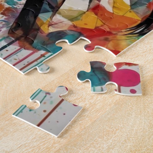 Schönes, buntes Pferd, Reitstall Puzzle (Seite)