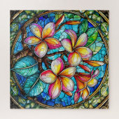 Schönes Buntglas-Kunstpuzzle Puzzle (Horizontal)