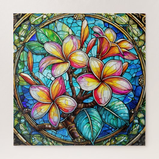 Schönes Buntglas-Kunstpuzzle Puzzle (Vertikal)