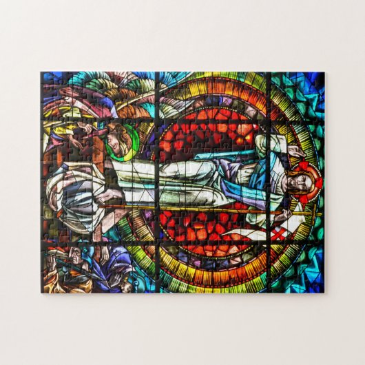 Schönes Buntglas Puzzle (Horizontal)