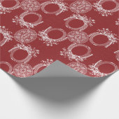 Schönes Burgund Geschenkpapier (Ecke)