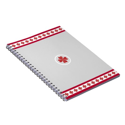 Schönes Burgundy Herzmuster Notizblock (Rechte Seite)