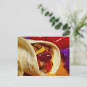 Schönes Burrito Rezept für Lebensmittelliebhaber Postkarte (Stehend Vorderseite)