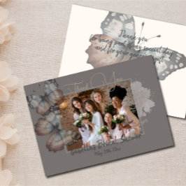 Schönes Butterfly Brautparty Danke Karte