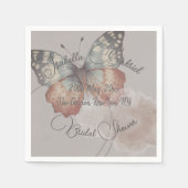 Schönes Butterfly Brautparty Paper Napkin Serviette (Vorderseite)