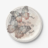 Schönes Butterfly Brautparty Pappteller (Vorderseite)