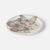 Schönes Butterfly Brautparty Pappteller (Schrägansicht)