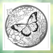 Schönes Butterfly-Farbenfenster Fensteraufkleber (Blatt 3)