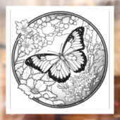 Schönes Butterfly-Farbenfenster Fensteraufkleber (Blatt 2)