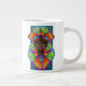 Schönes Butterfly Girl Custom Cut Vinyl Sticker Jumbo-Tasse (Rechts)