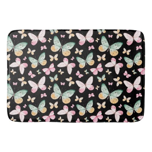 Schönes Butterfly-Muster Bath Mat Badematte (Vorderseite)