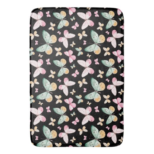 Schönes Butterfly-Muster Bath Mat Badematte (Vorderseite Vertikal)