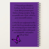 Schönes Butterfly-Notebook Notizblock (Rückseite)