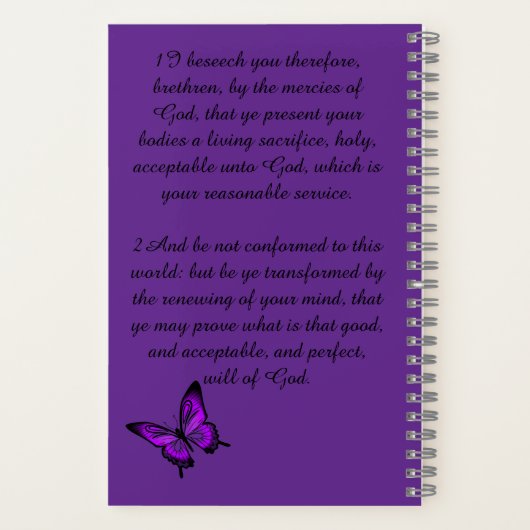 Schönes Butterfly-Notebook Notizblock (Rückseite)