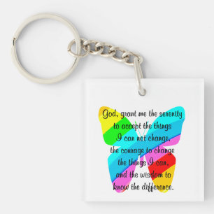 SCHÖNES BUTTERFLY SERENITY PRAYER DESIGN SCHLÜSSELANHÄNGER
