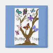 Schönes Butterfly Tree Magnet (Vorne)