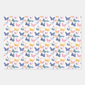 Schönes Butterfly Wasserfarbiges Muster Geschenkpapier Set (Vorderseite)