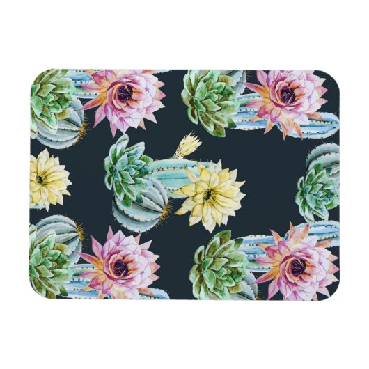 Schönes Cactus Pattern Magnet (Horizontal)