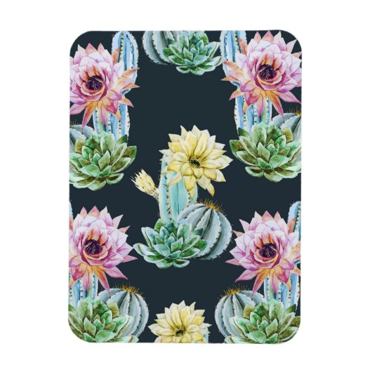 Schönes Cactus Pattern Magnet (Vertikal)