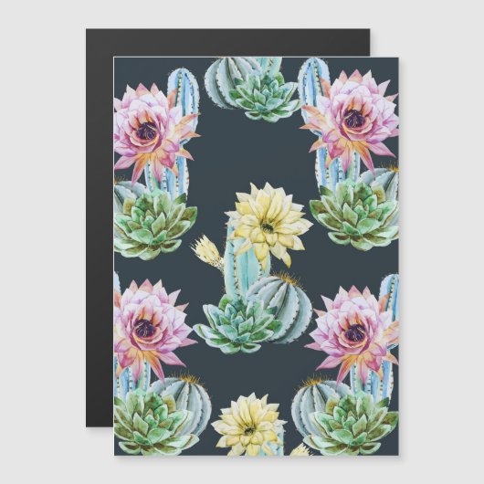Schönes Cactus Pattern Magneteinladung (Vorne/Hinten)
