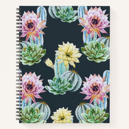 Schönes Cactus Pattern Notizblock (Vorderseite)
