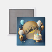 Schönes Cake Happy Birthday Geschenke Liebe Magnet (Vorderseite/Rückseite)
