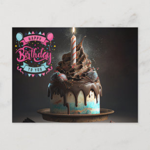Schönes Cake Happy Birthday Geschenke Liebe Postkarte