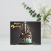 Schönes Cake Happy Birthday Geschenke Liebe Postkarte (Stehend Vorderseite)