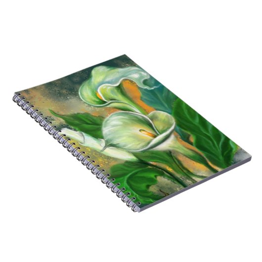 Schönes Calla Lily Blume Notebook Malerei Notizblock (Rechte Seite)