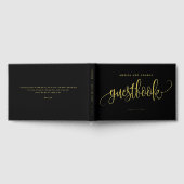 Schönes Calligraphy Editable Color Foil Gästebuch (Voll)