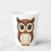 Schönes Cartoon mit großen Augen Pappbecher (Rückseite)