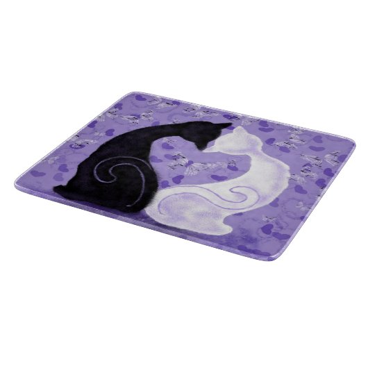 Schönes Cat Cat Cat Cutting Board für Liebe Schneidebrett (Ecke)