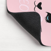 Schönes Cat Face Meow Pink Niedlich Kitten Funny C Mousepad (Ecke)