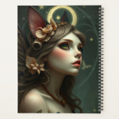 Schönes Cat Fairy-Portrait Planer (Rückseite)