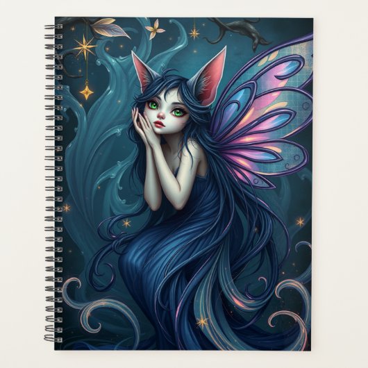 Schönes Cat Fairy-Portrait Planer (Vorderseite)