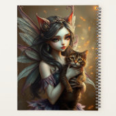 Schönes Cat Fairy-Portrait Planer (Rückseite)