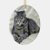 Schönes Cat Lay Keramik Ornament (Rechts)