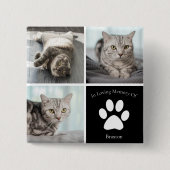 Schönes Cat Memorial Custom Pet Foto Keepake Button (Vorderseite)