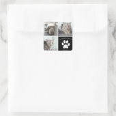 Schönes Cat Memorial Custom Pet Foto Keepake Quadratischer Aufkleber (Tasche)