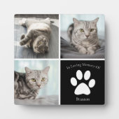 Schönes Cat Memorial Custom Pet Keepake Foto Fotoplatte (Vorderseite)