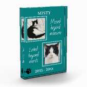 Schönes Cat Memorial fehlte Jade Fotoblock (Links)