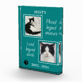 Schönes Cat Memorial fehlte Jade Fotoblock (Rechts)