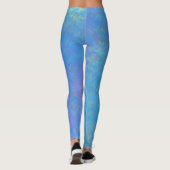 Schönes Cerulean Blue Marble Muster Leggings (Rückseite)