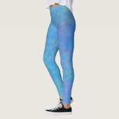 Schönes Cerulean Blue Marble Muster Leggings (Links)